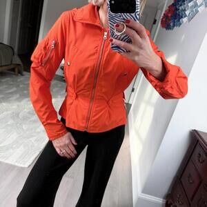 Vintage Polo Jeans Co. Ralph Lauren Orange Lightweight Zip-Up Jacket Size M